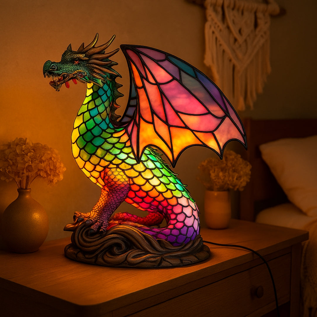 Bohemian Dragon Resin Lamp