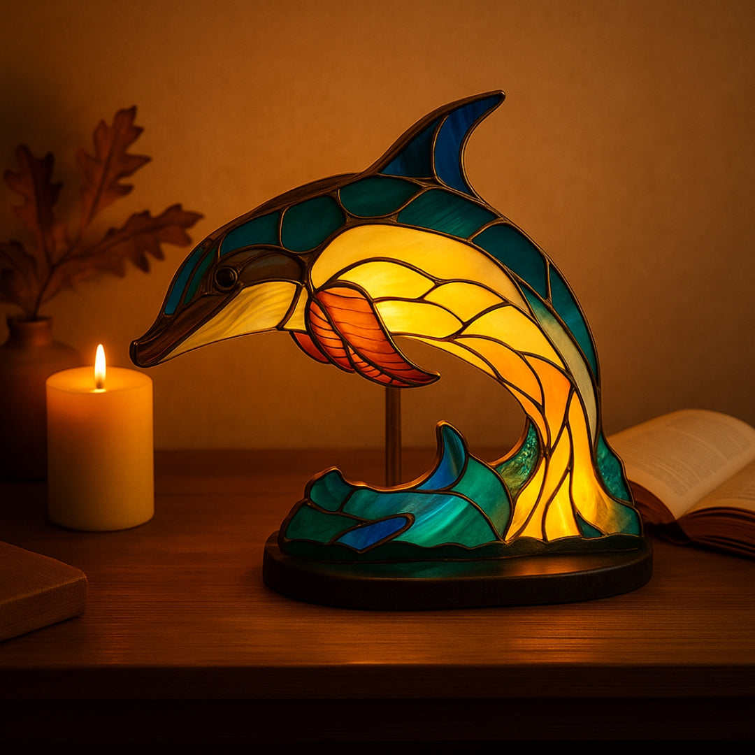 Bohemian Dolphin Table Lamp