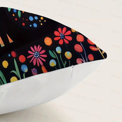 Bohemian Black Cat Pillow Covers